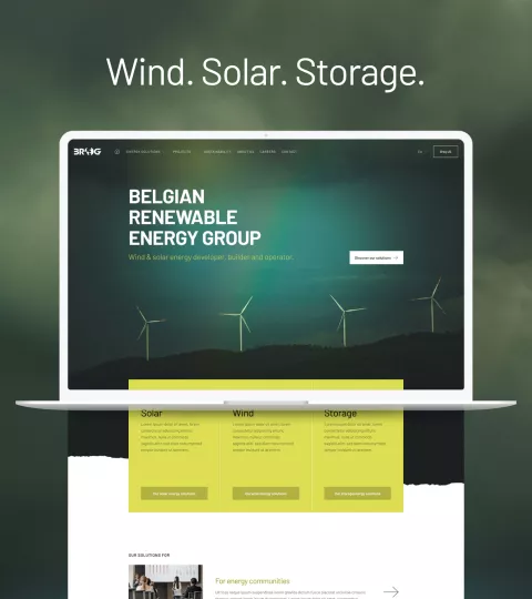 Homepage BREG weergegeven op een laptopscherm